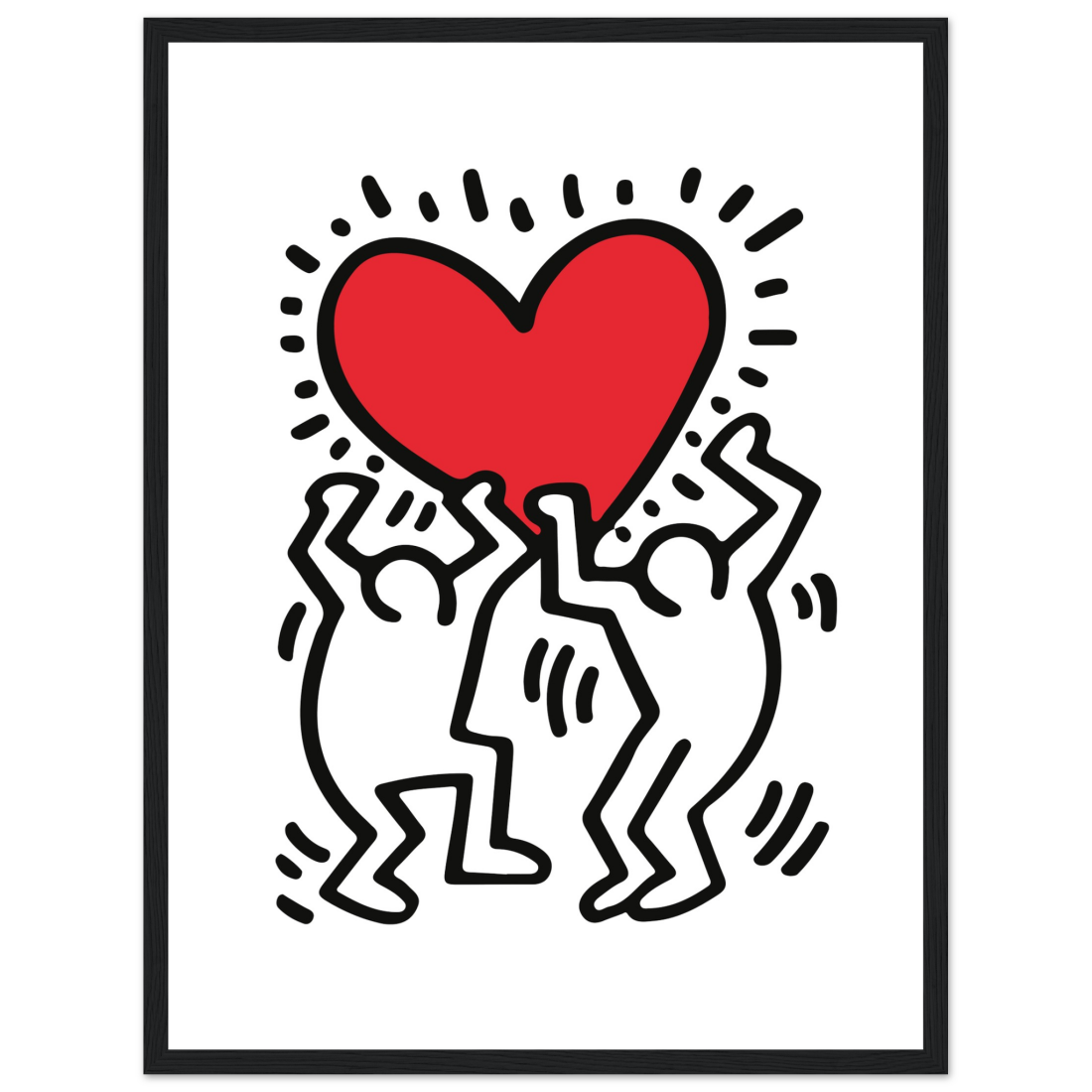 Men Holding Heart pop art poster by Art-O-Rama Shop