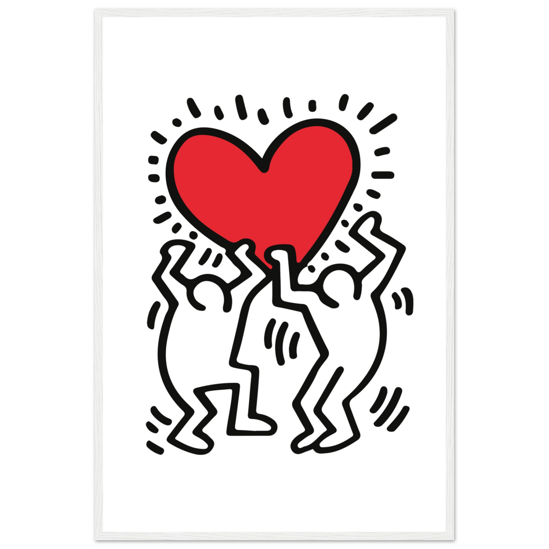 Men Holding Heart pop art poster by Art-O-Rama Shop