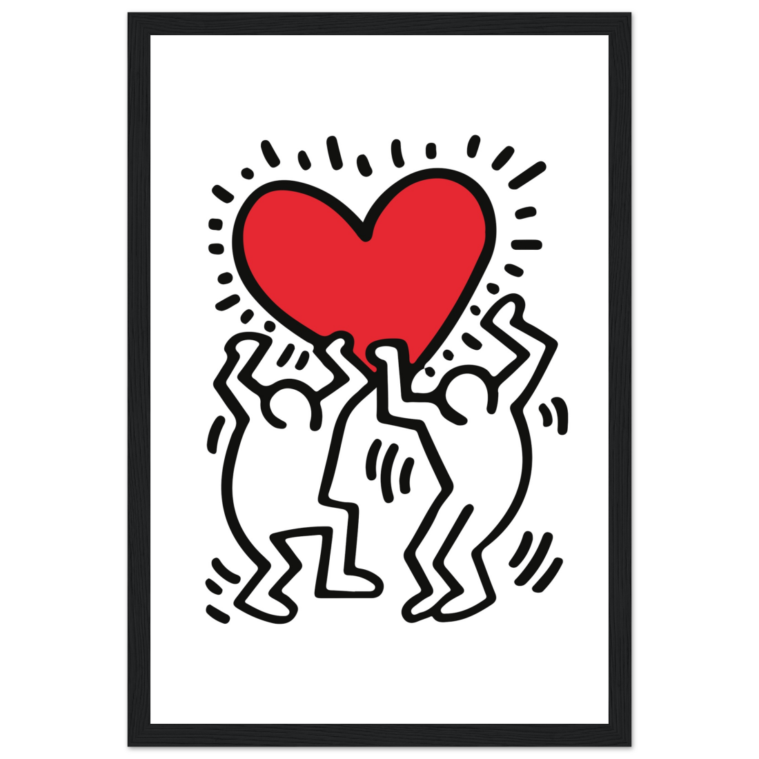 Men Holding Heart pop art poster by Art-O-Rama Shop