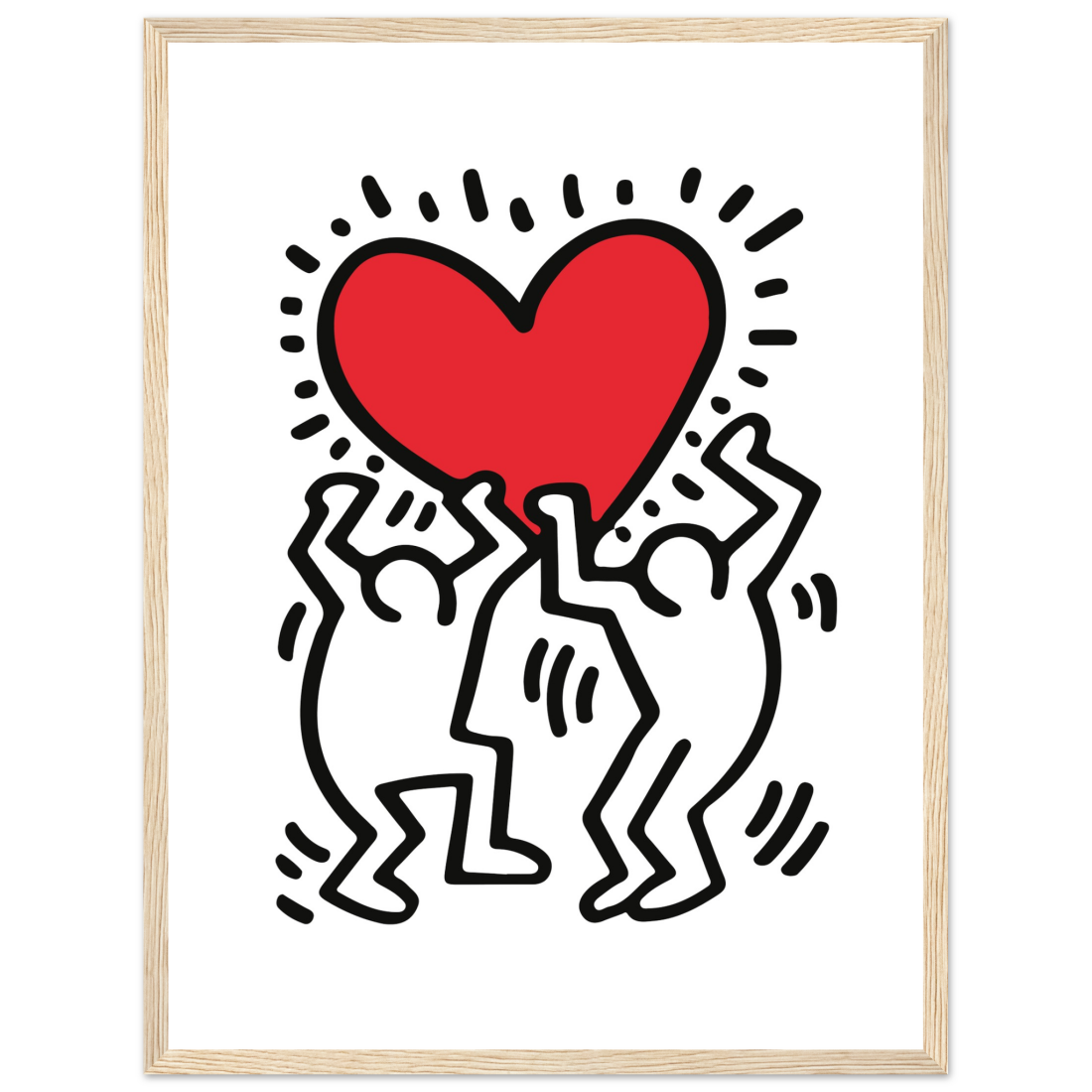 Men Holding Heart pop art poster by Art-O-Rama Shop