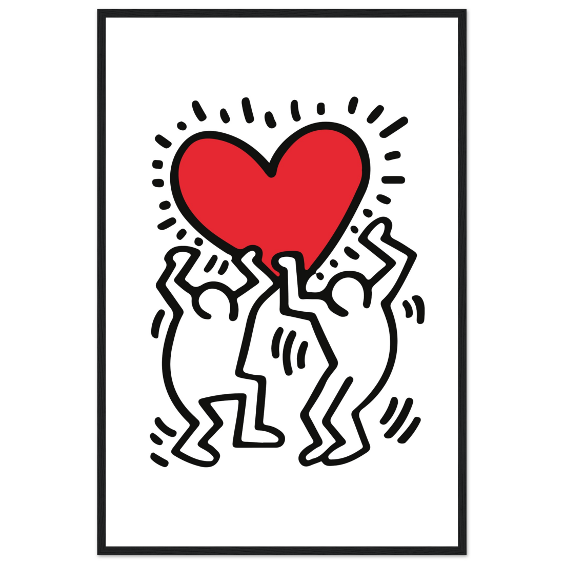 Men Holding Heart pop art poster by Art-O-Rama Shop