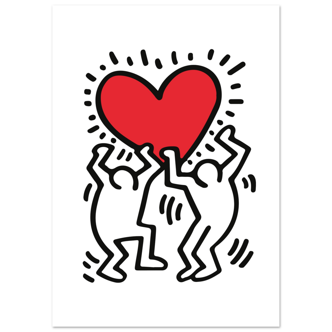 Men Holding Heart pop art poster by Art-O-Rama Shop