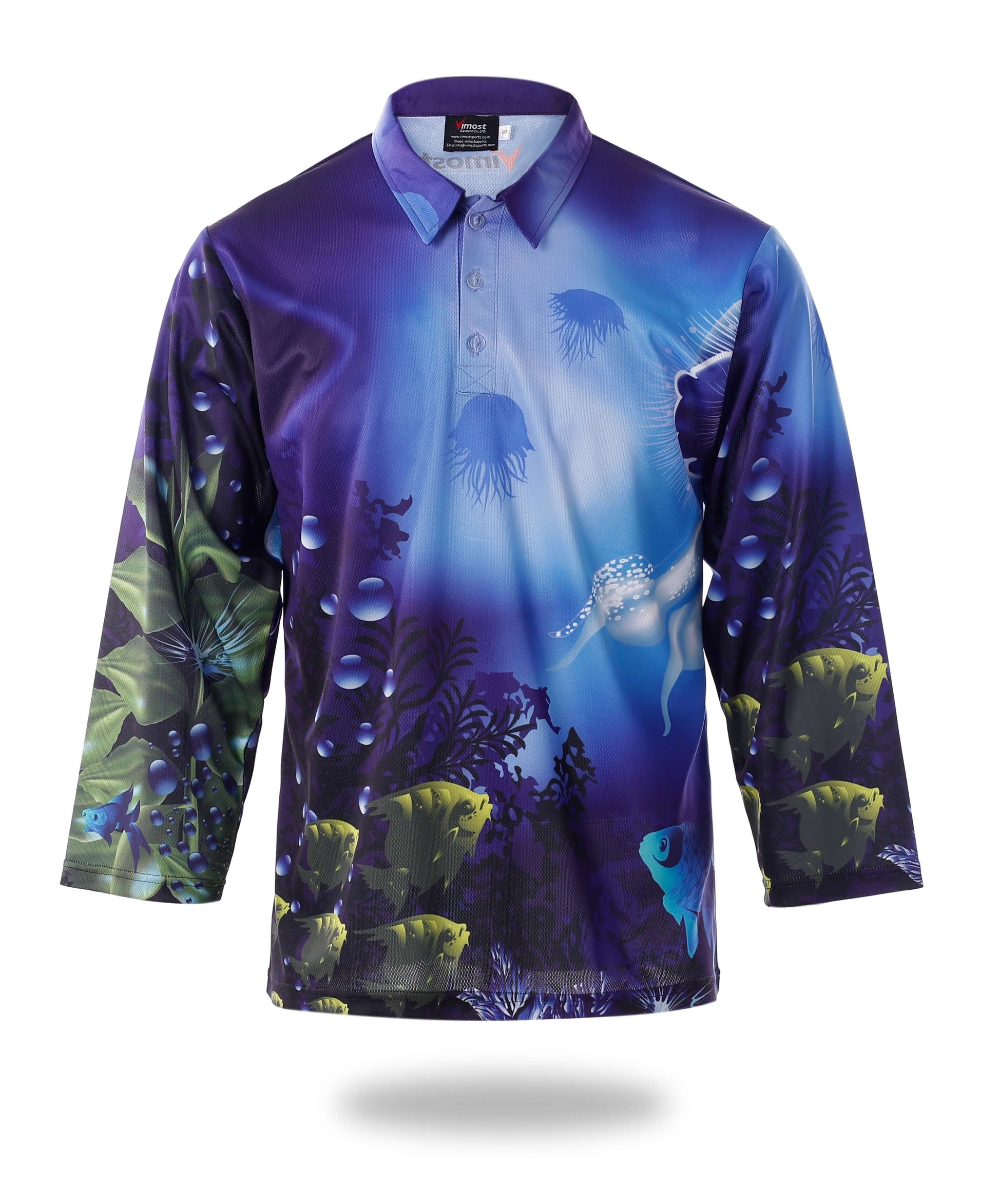 Mens Long Sleeve Design Fishing Shirts by Vimost Sportswear
