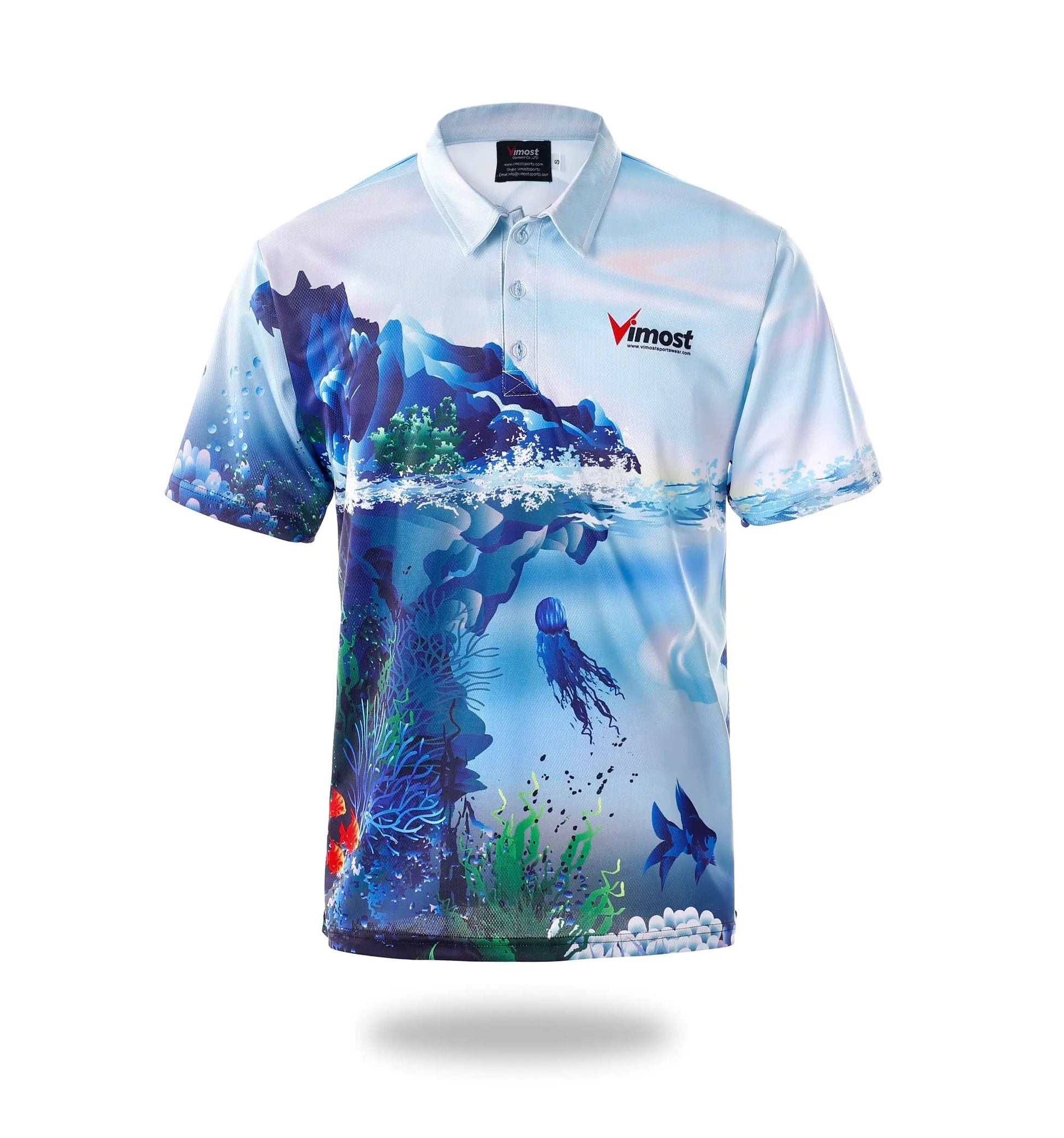 Sublimated Mens Short Sleeve Design Fishing Shirts by Vimost Sportswear