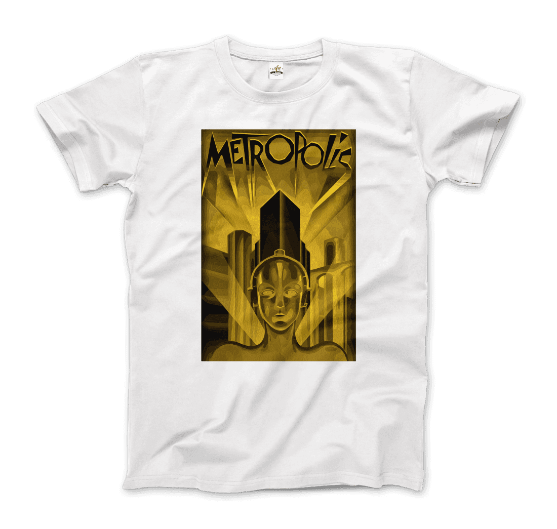 Metropolis 1927 movie Poster reproduction in Oil Paint t-shirt by Art-O-Rama Shop