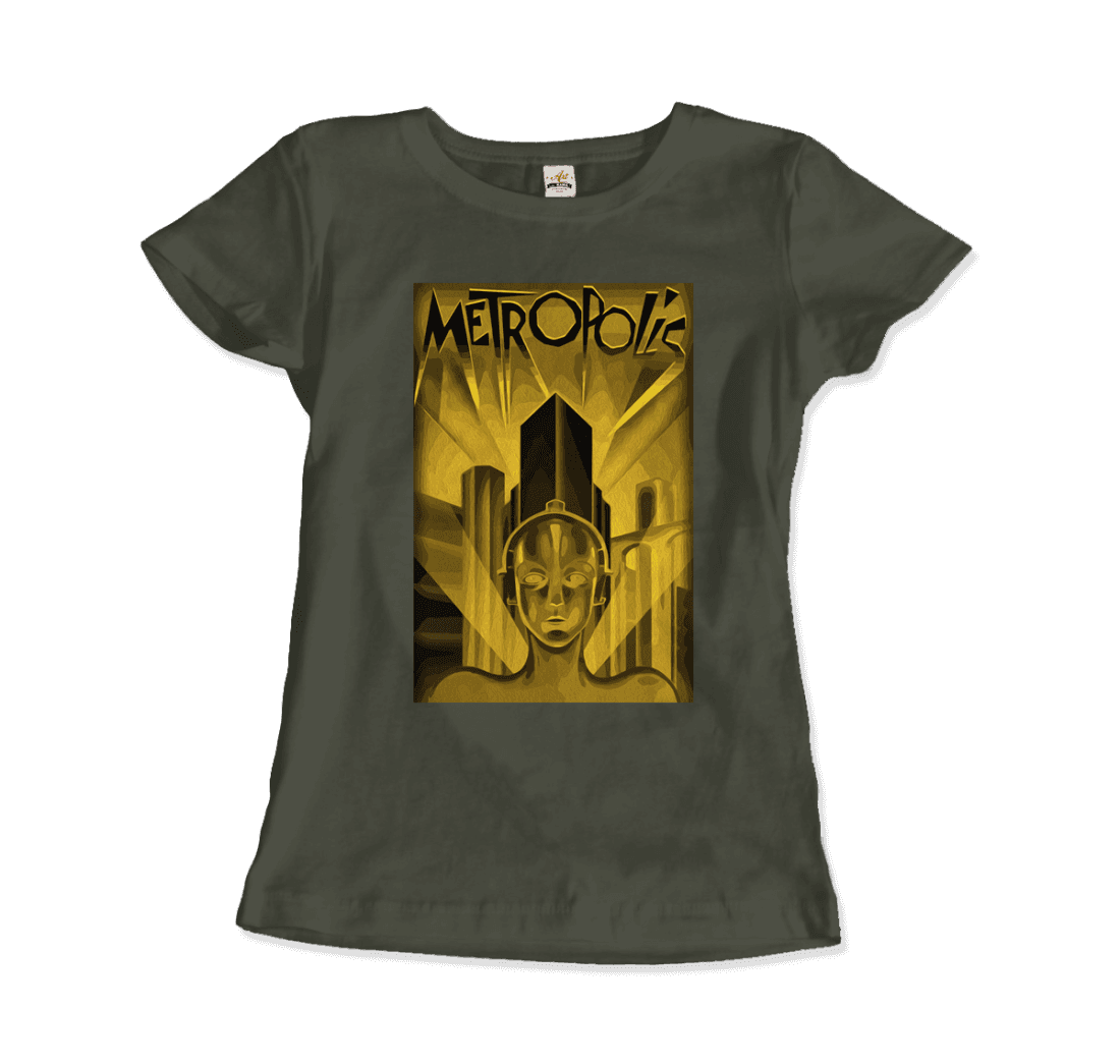 Metropolis 1927 movie Poster reproduction in Oil Paint t-shirt by Art-O-Rama Shop