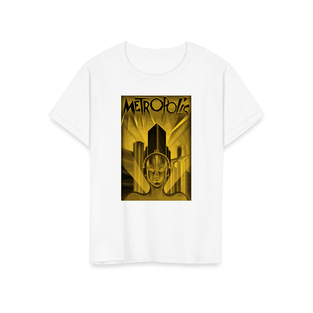 Metropolis 1927 movie Poster reproduction in Oil Paint t-shirt by Art-O-Rama Shop