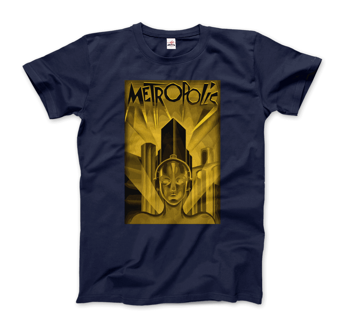 Metropolis 1927 movie Poster reproduction in Oil Paint t-shirt by Art-O-Rama Shop