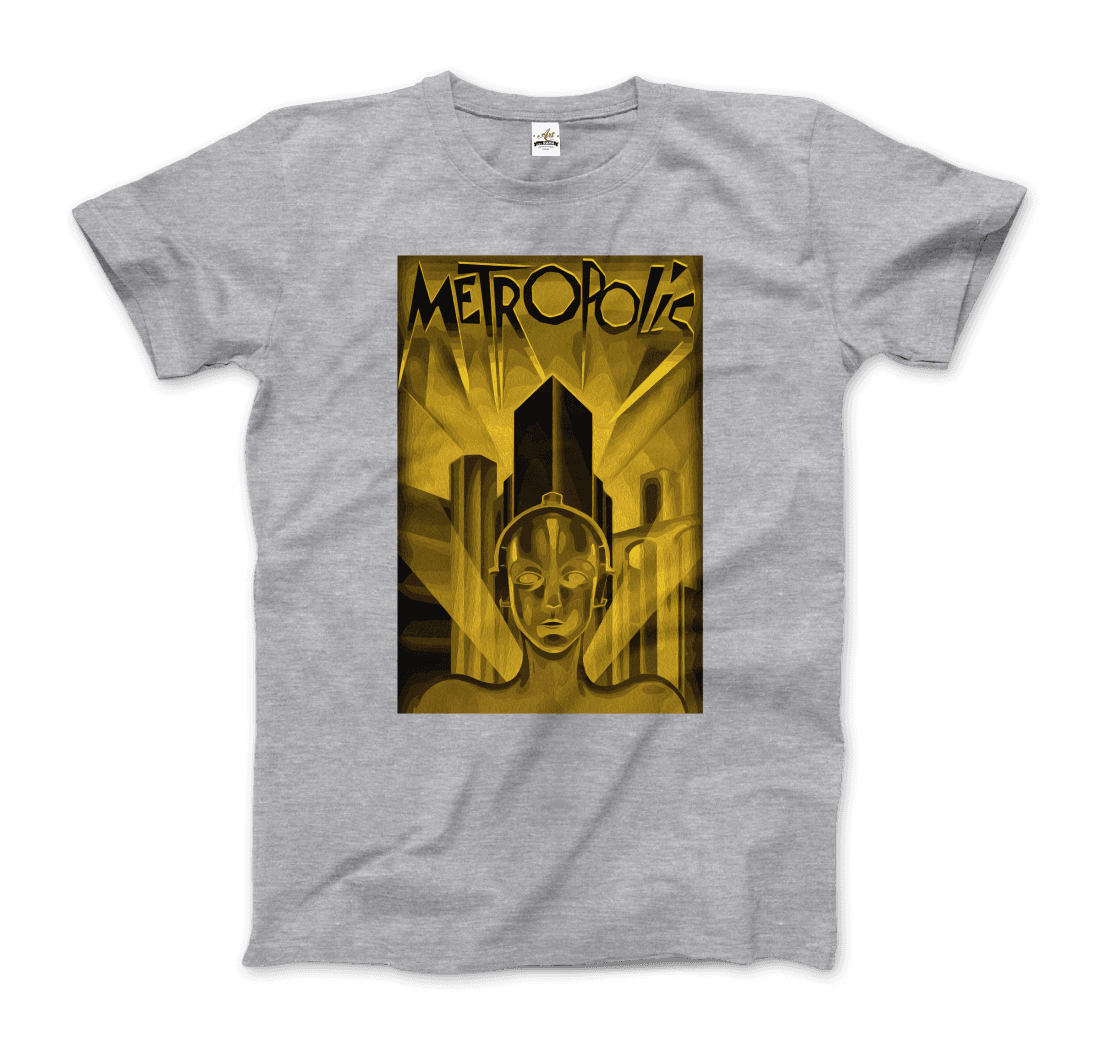 Metropolis 1927 movie Poster reproduction in Oil Paint t-shirt by Art-O-Rama Shop