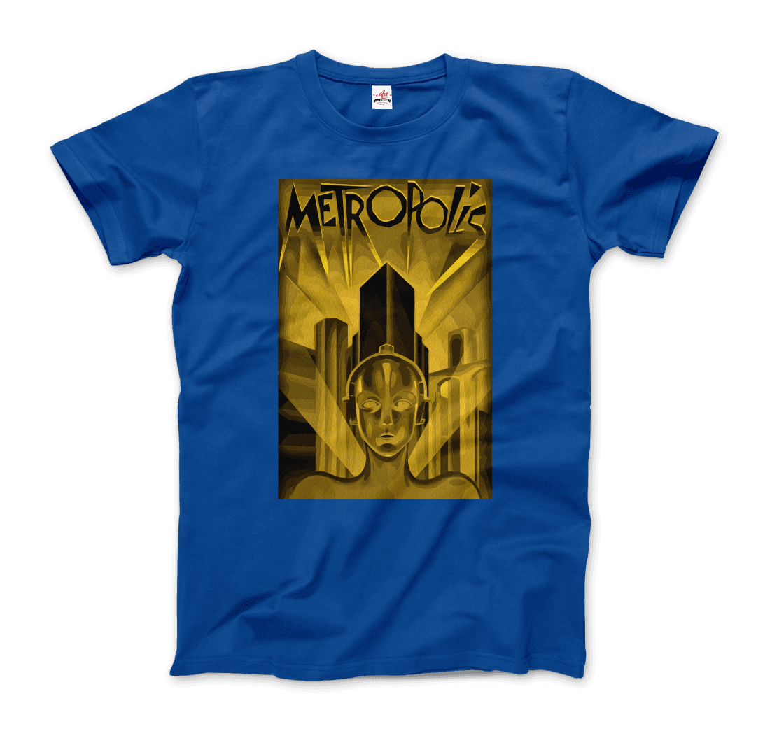 Metropolis 1927 movie Poster reproduction in Oil Paint t-shirt by Art-O-Rama Shop
