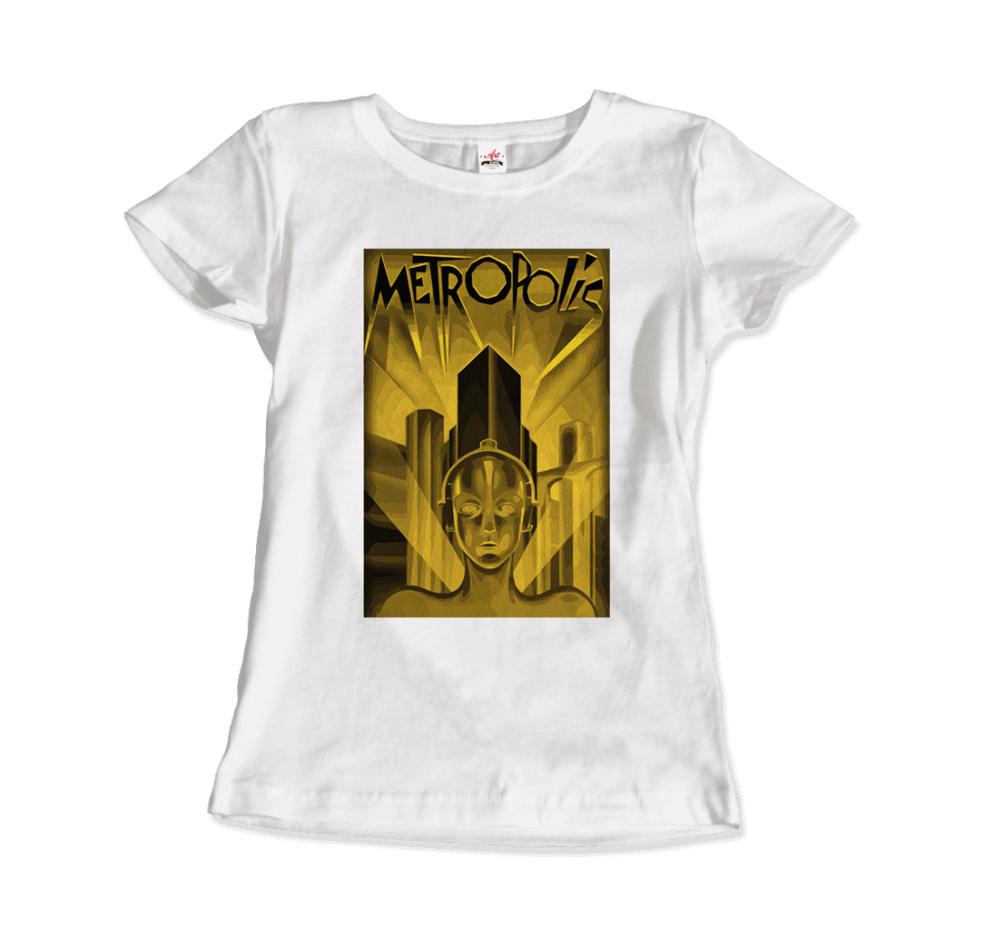 Metropolis 1927 movie Poster reproduction in Oil Paint t-shirt by Art-O-Rama Shop
