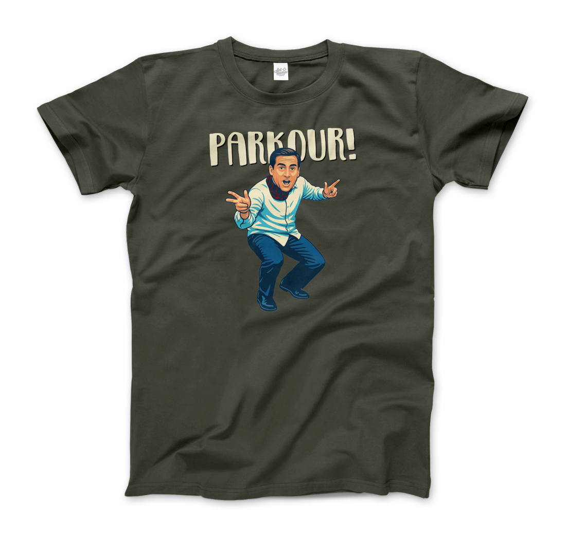 Michael Scott Parkour t-shirt by Art-O-Rama Shop
