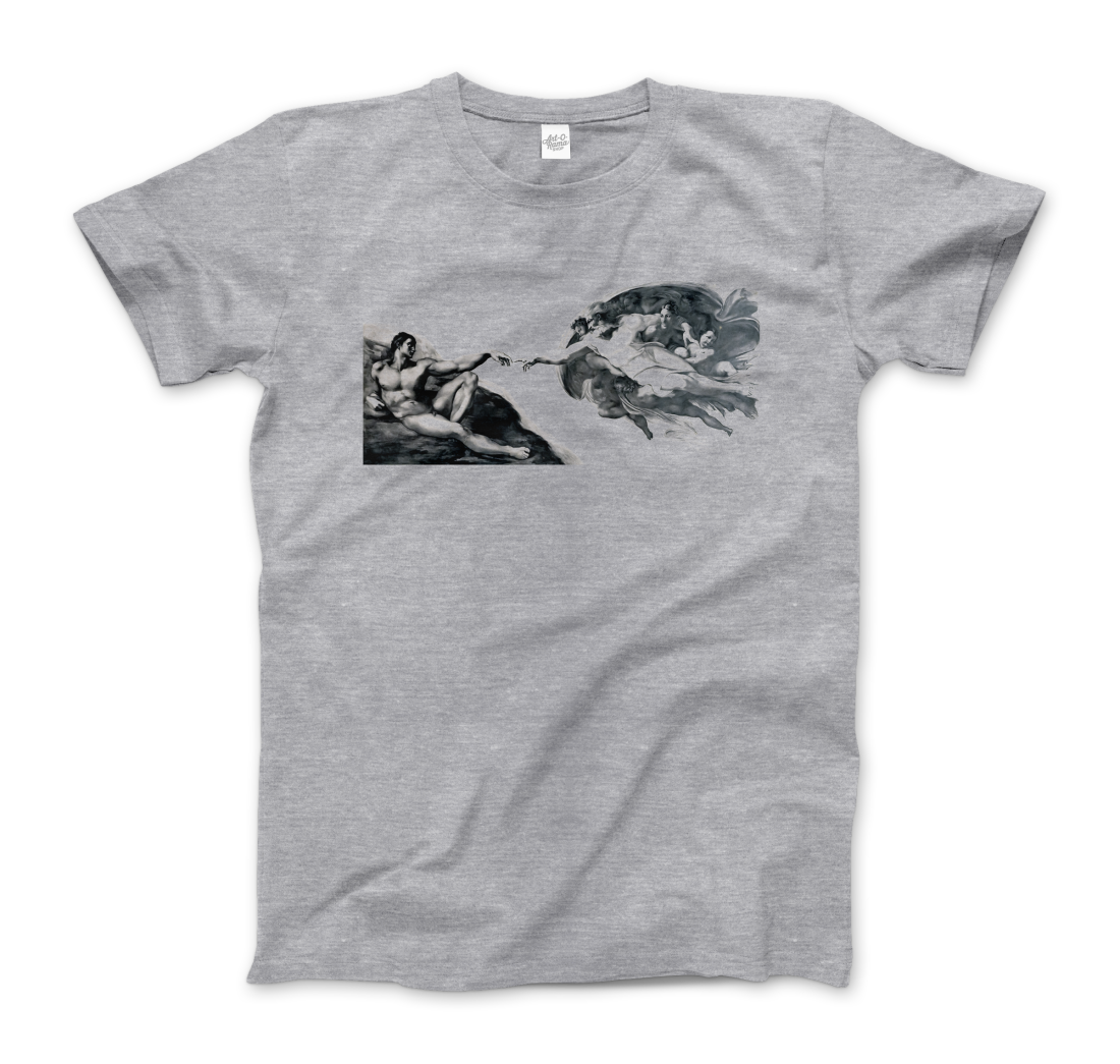 Michelangelo the Creation of Adam reproduction t-shirt by Art-O-Rama Shop
