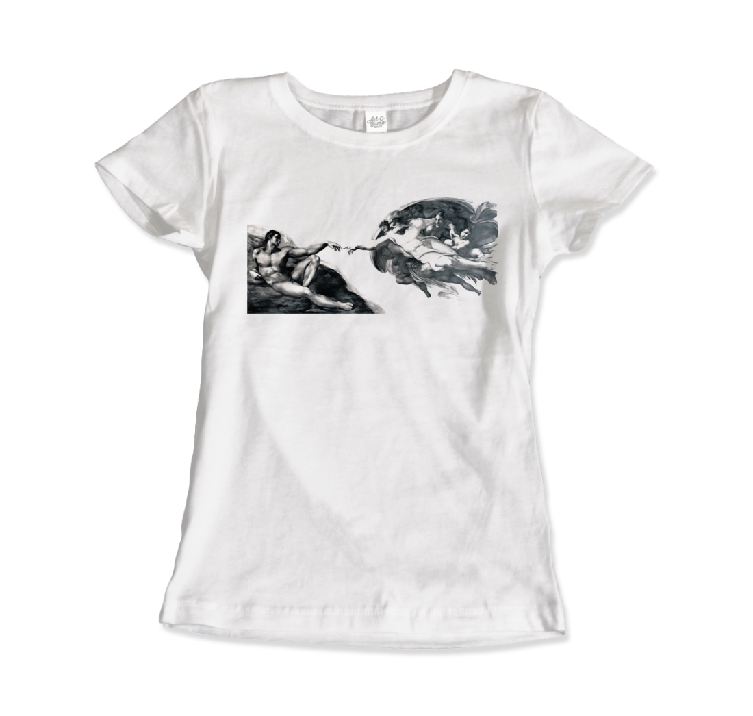 Michelangelo the Creation of Adam reproduction t-shirt by Art-O-Rama Shop
