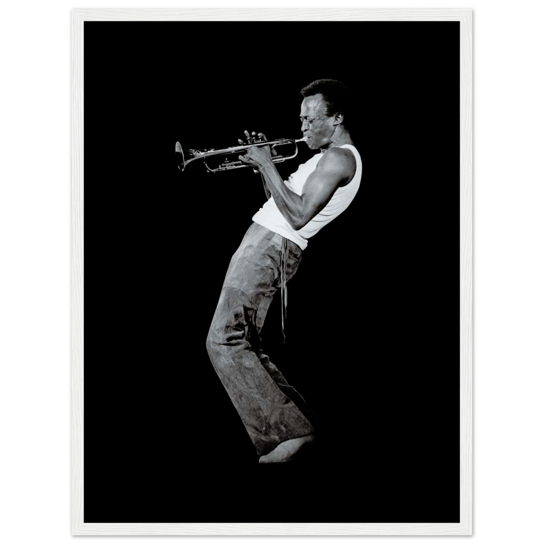 Miles Davis Playing his Trumpet artwork poster by Art-O-Rama Shop