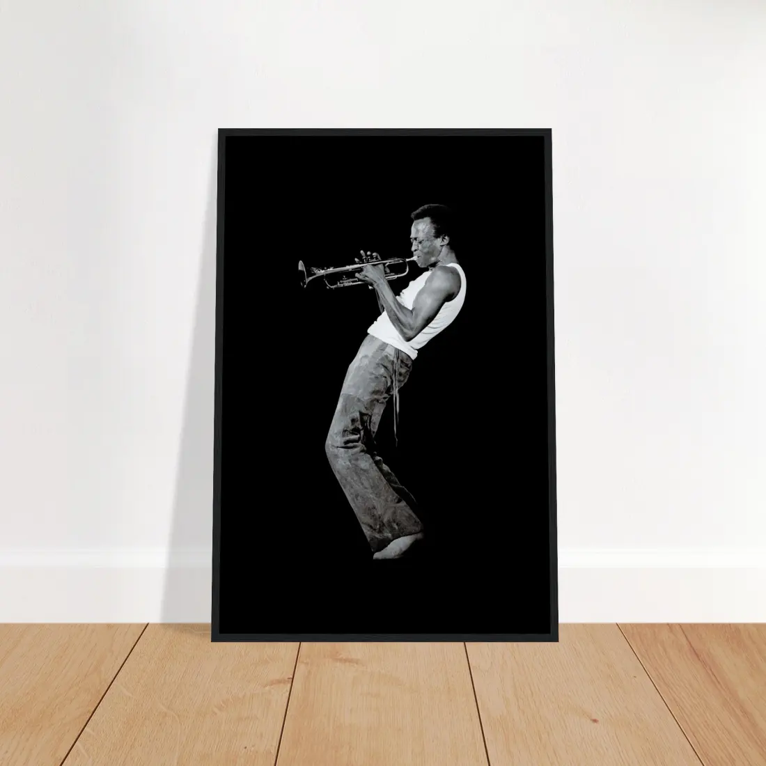 Miles Davis Playing his Trumpet artwork poster by Art-O-Rama Shop