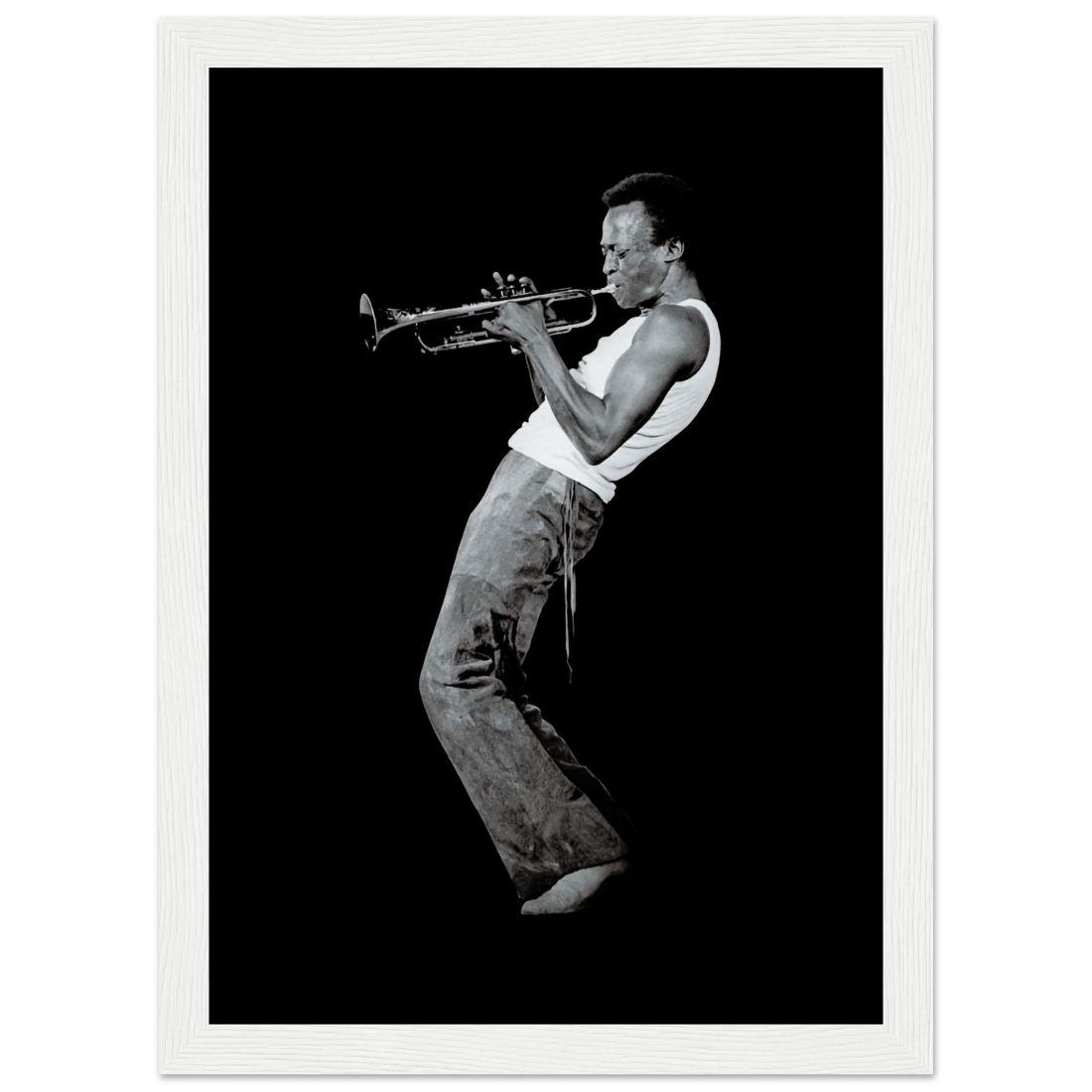 Miles Davis Playing his Trumpet artwork poster by Art-O-Rama Shop