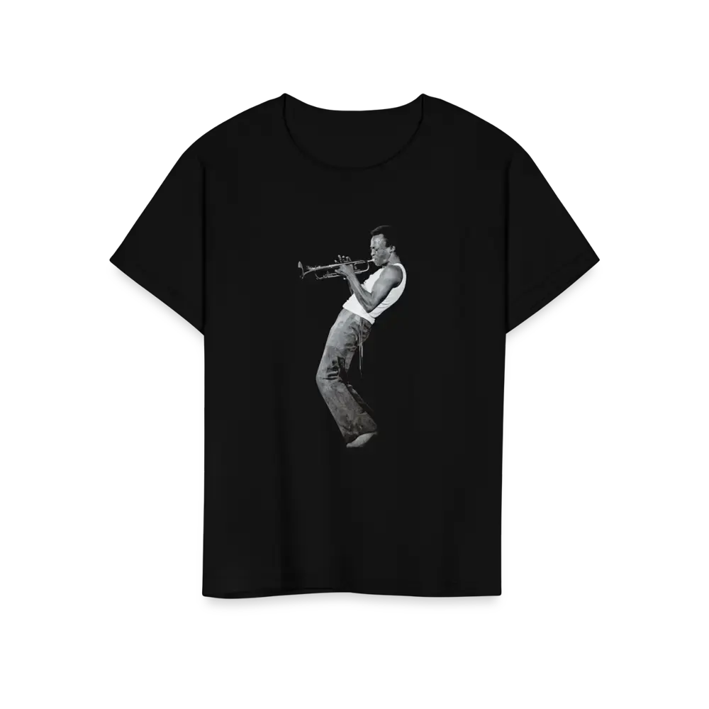Miles Davis Playing his Trumpet artwork t-shirt by Art-O-Rama Shop