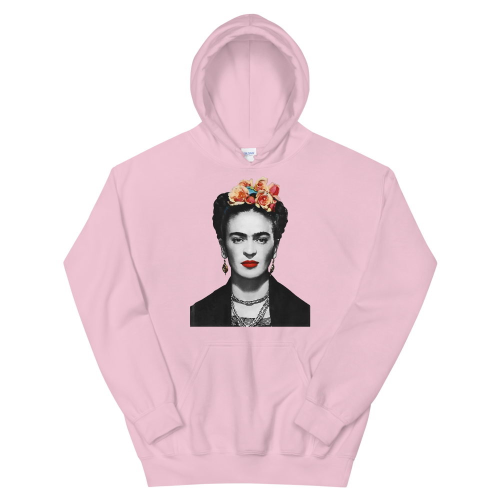 Frida Kahlo With Flowers Poster Artwork Unisex Hoodie by Art-O-Rama Shop