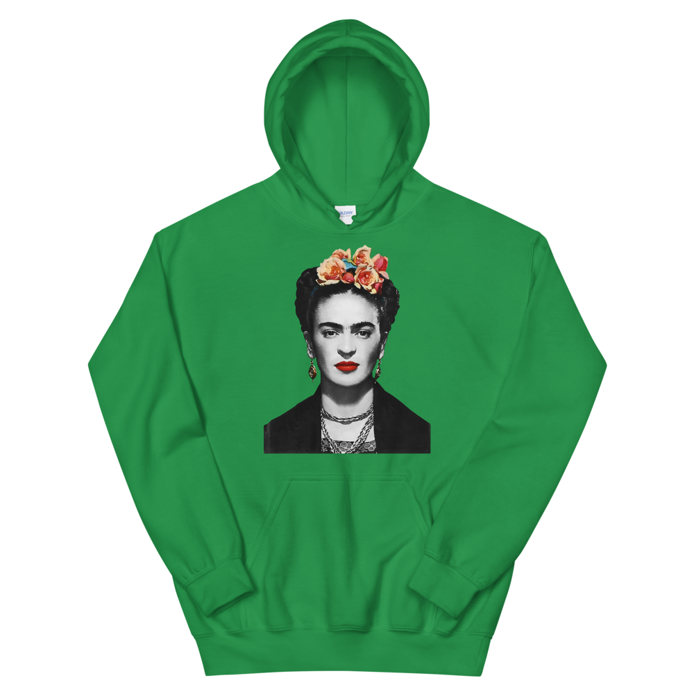 Frida Kahlo With Flowers Poster Artwork Unisex Hoodie by Art-O-Rama Shop