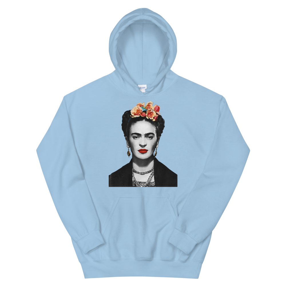 Frida Kahlo With Flowers Poster Artwork Unisex Hoodie by Art-O-Rama Shop