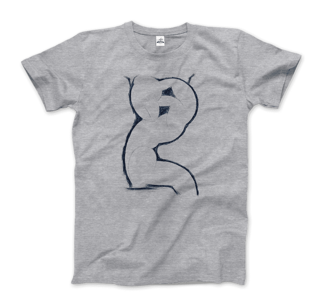 Modigliani Caryatid Sketch artwork t-shirt by Art-O-Rama Shop