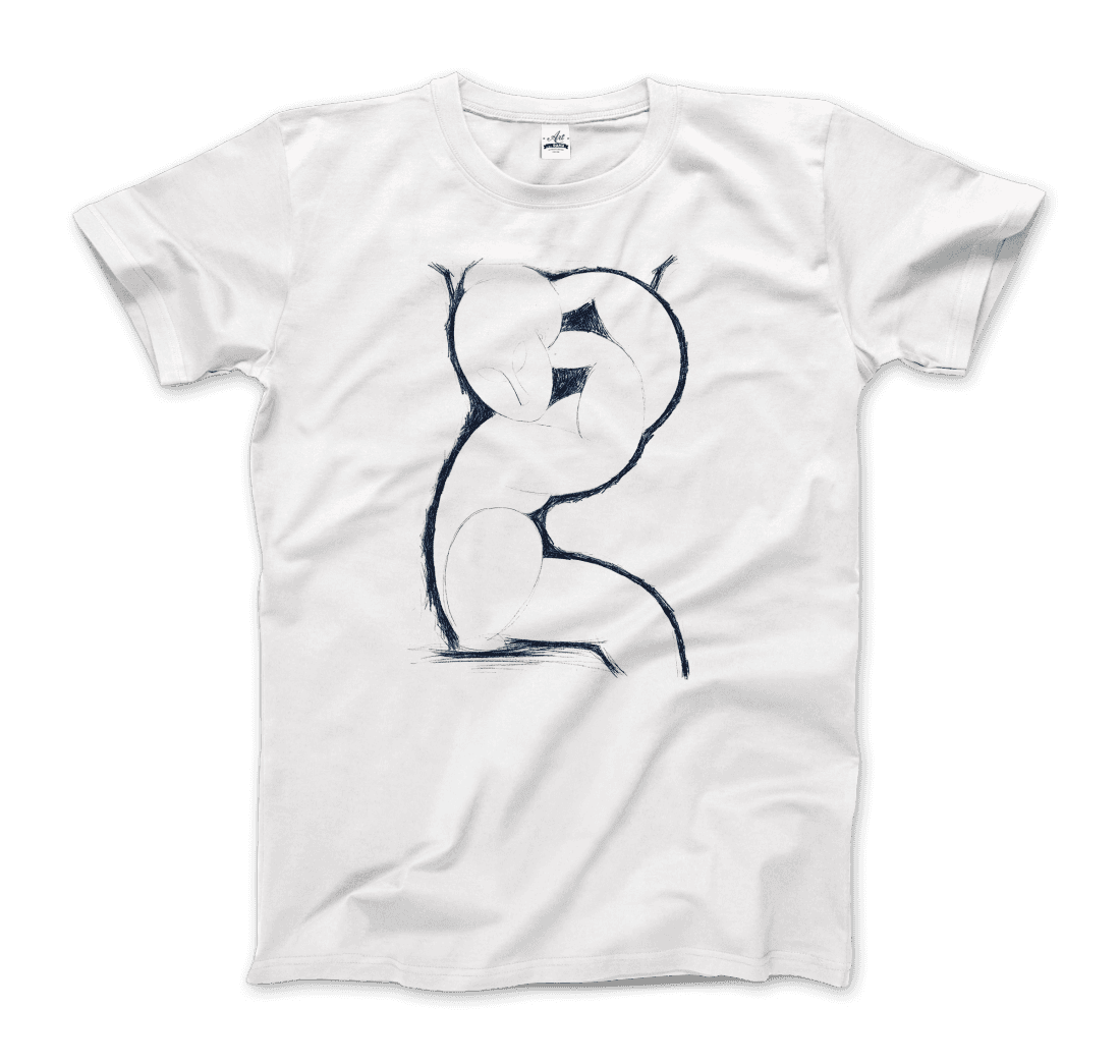Modigliani Caryatid Sketch artwork t-shirt by Art-O-Rama Shop