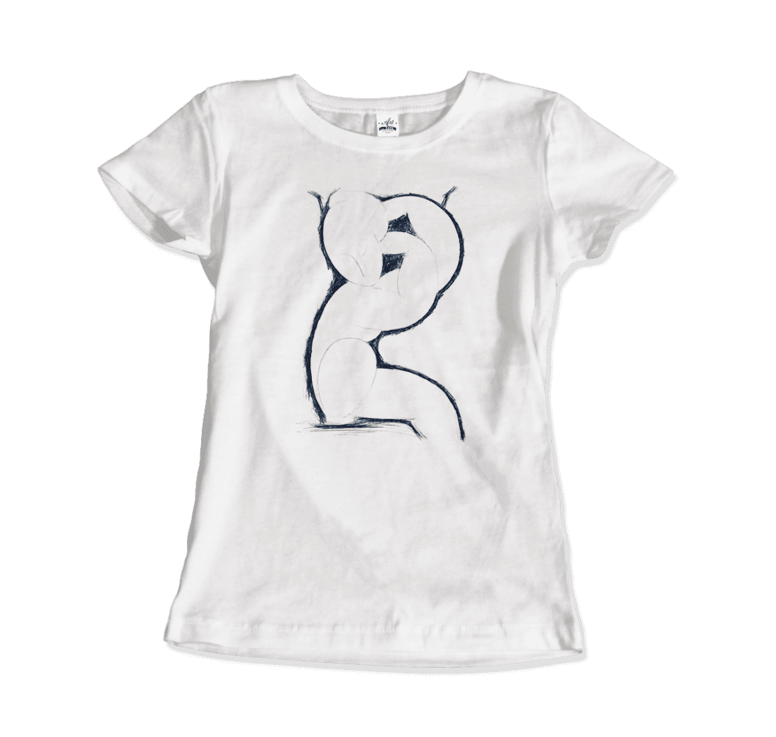 Modigliani Caryatid Sketch artwork t-shirt by Art-O-Rama Shop