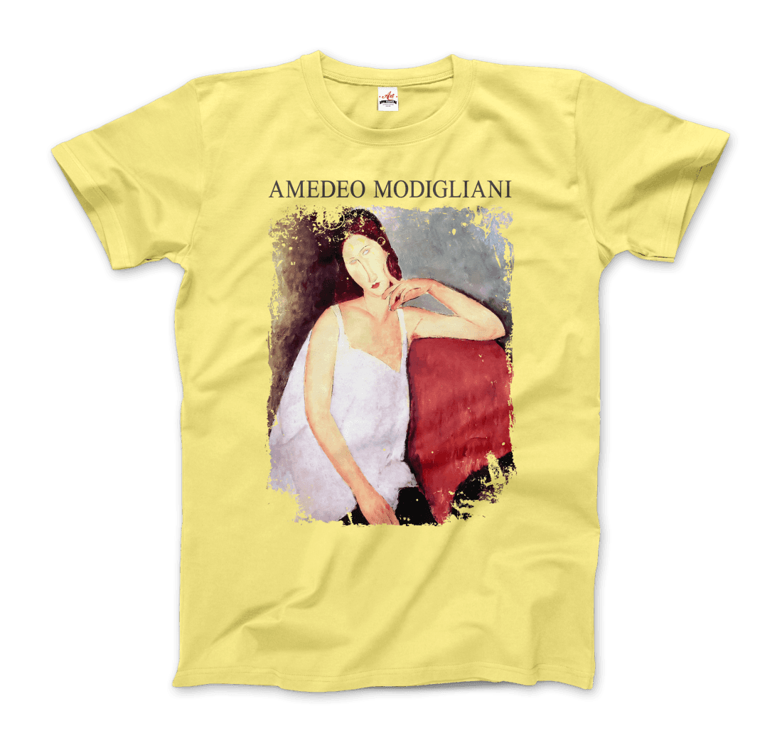 Modigliani Portrait of Jeanne Hébuterne, 1919 artwork t-shirt by Art-O-Rama Shop