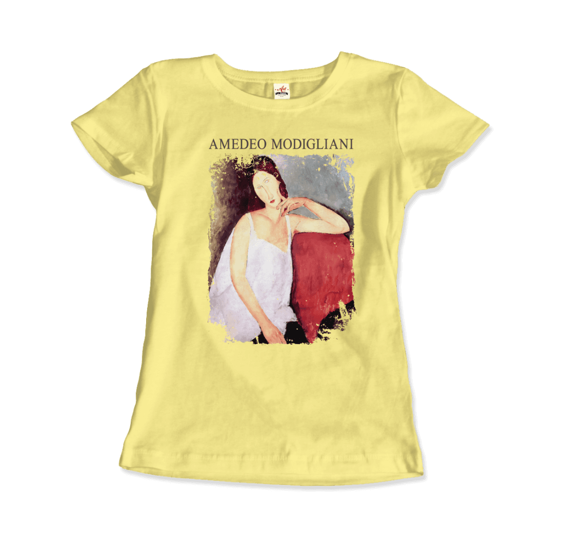 Modigliani Portrait of Jeanne Hébuterne, 1919 artwork t-shirt by Art-O-Rama Shop