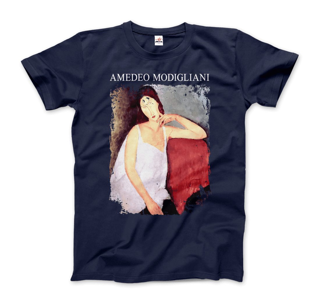 Modigliani Portrait of Jeanne Hébuterne, 1919 artwork t-shirt by Art-O-Rama Shop