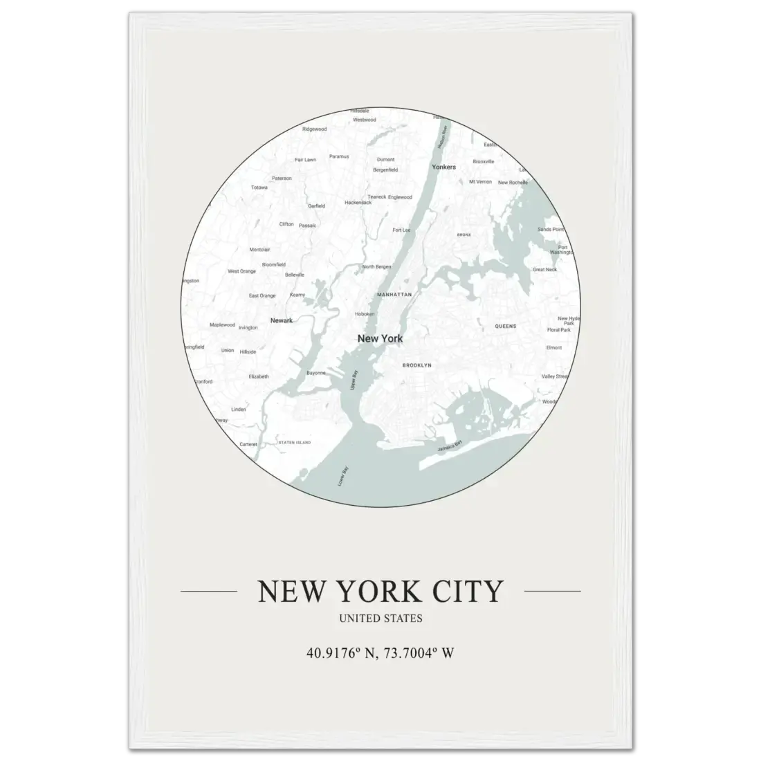 New York City, United States minimalist map poster by Art-O-Rama Shop