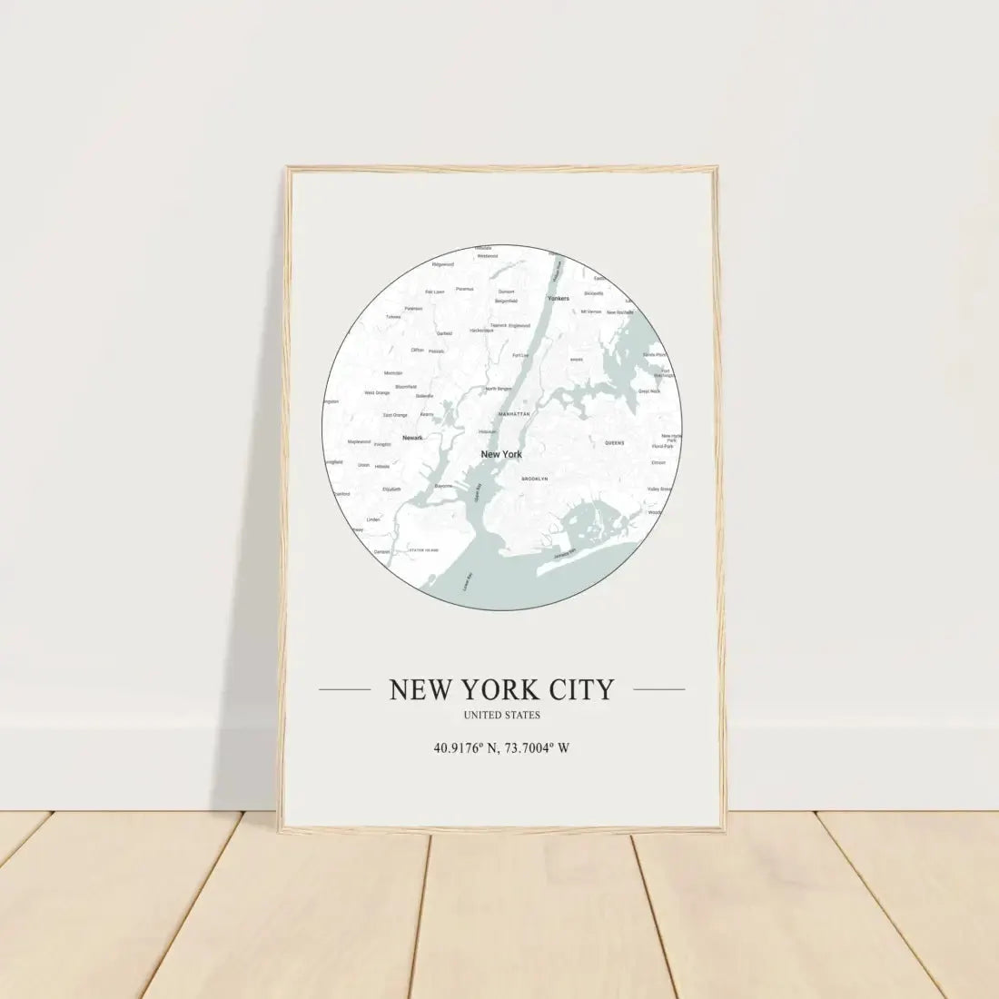 New York City, United States minimalist map poster by Art-O-Rama Shop
