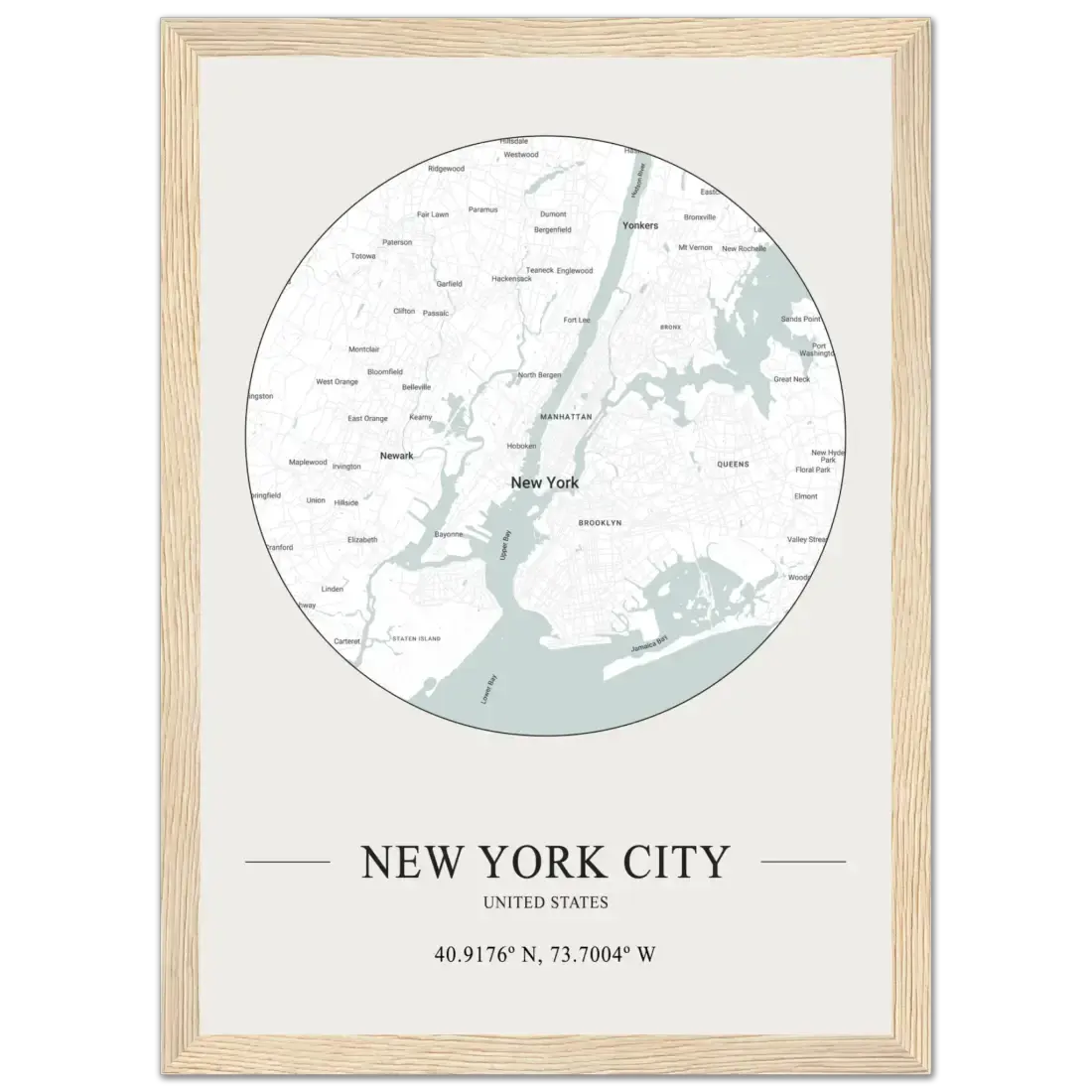 New York City, United States minimalist map poster by Art-O-Rama Shop