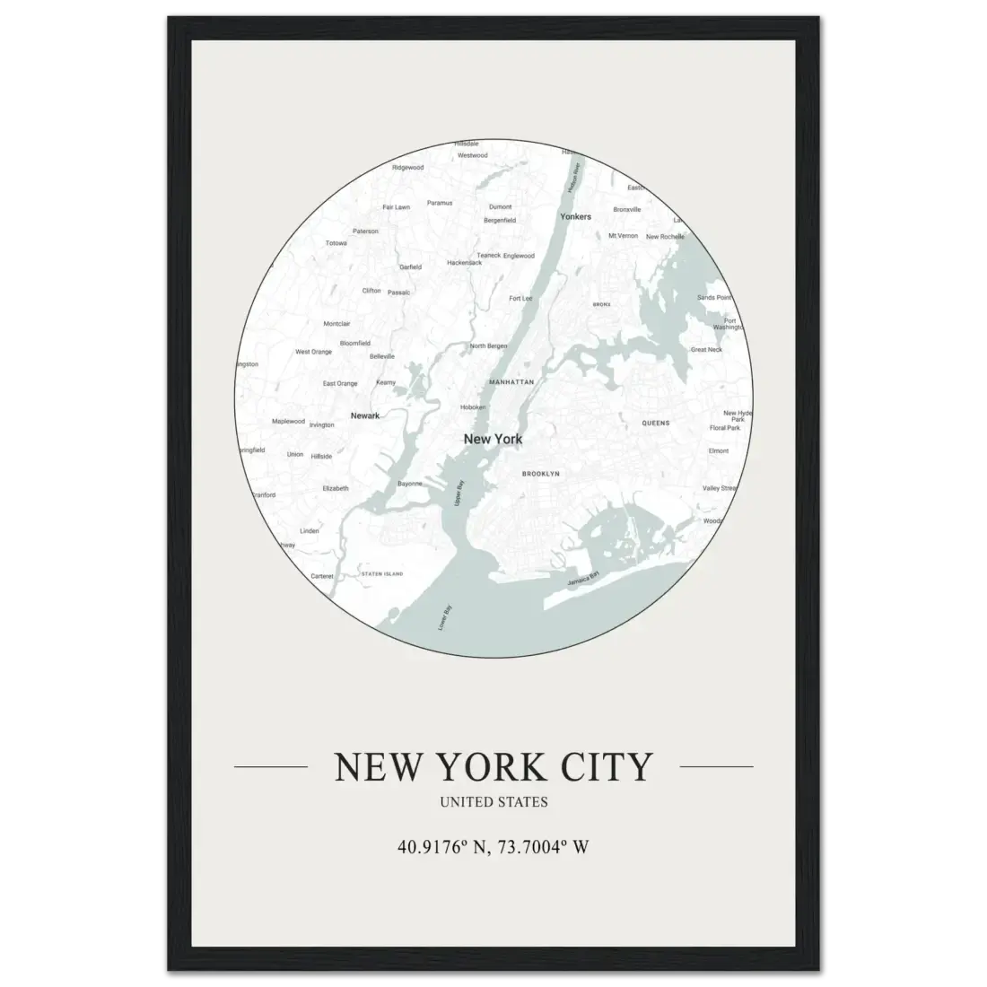 New York City, United States minimalist map poster by Art-O-Rama Shop