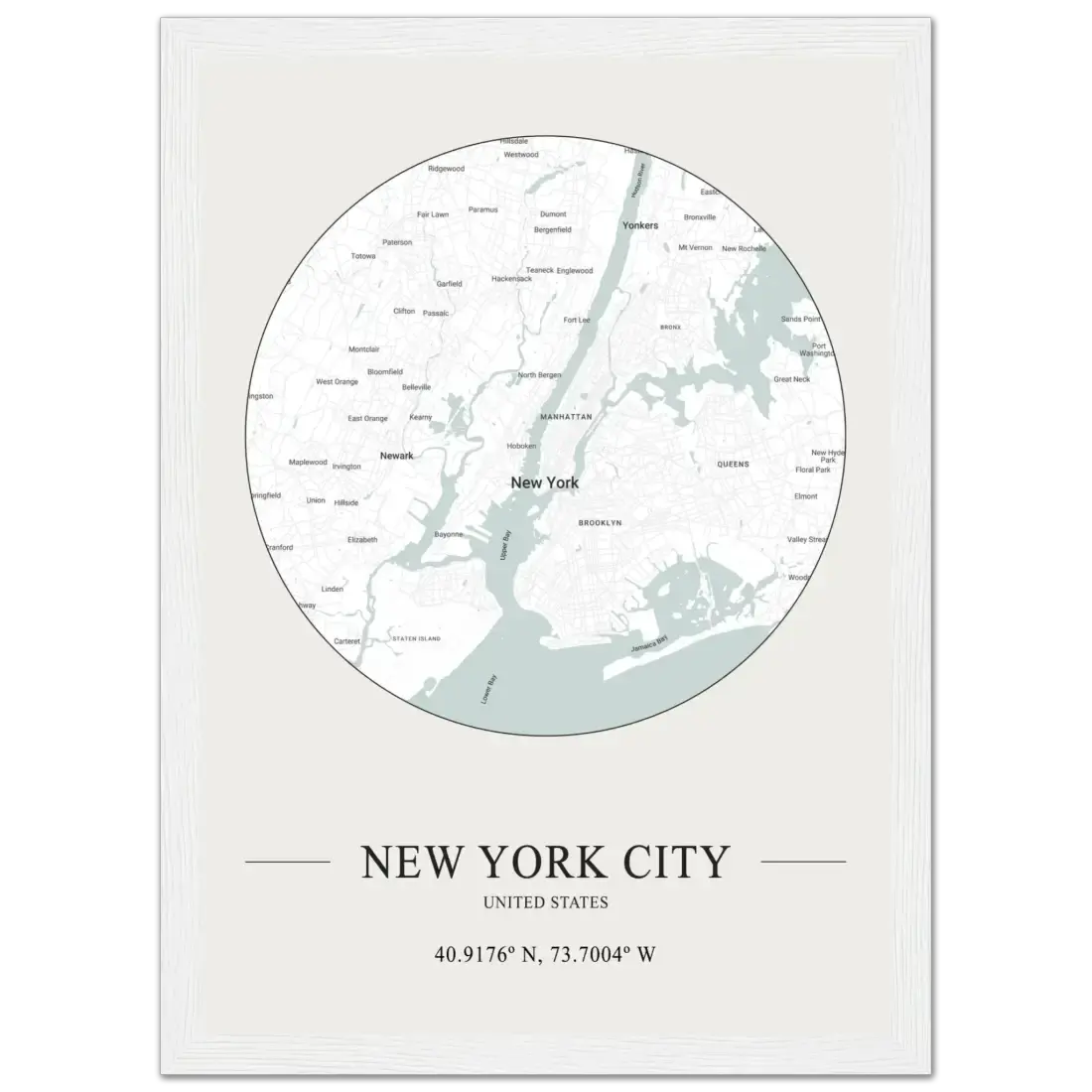 New York City, United States minimalist map poster by Art-O-Rama Shop