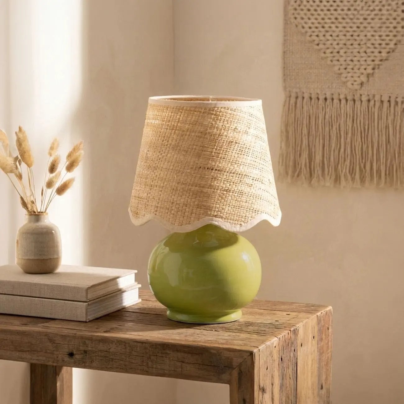 Benton Handmade Ceramic Table Lamp with Cotton Shade by TORONATA