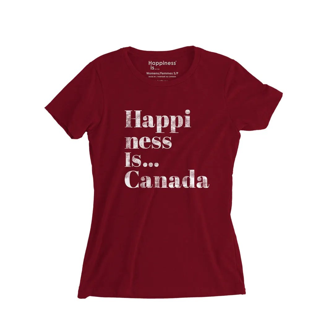 Youth Girls Happi T-Shirt, Canada Red by Canada Collection