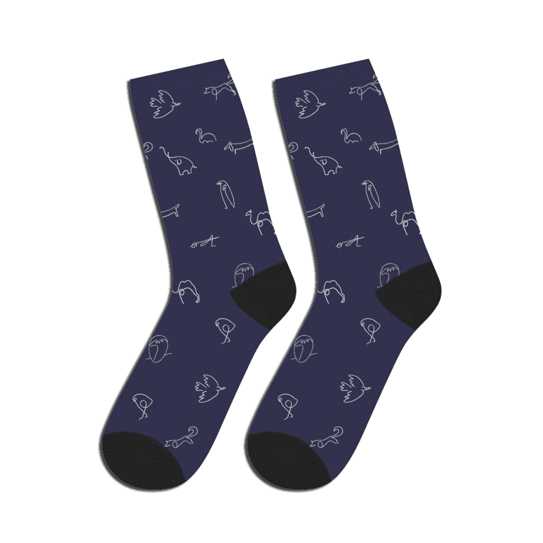 Pablo Picasso Animals Pattern Artwork Socks by Art-O-Rama Shop