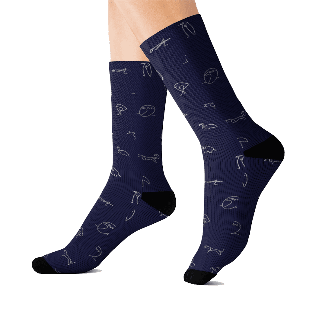 Pablo Picasso Animals Pattern Artwork Socks by Art-O-Rama Shop
