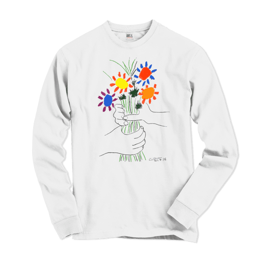 Pablo Picasso Bouquet of Peace 1958 Artwork Long Sleeve Shirt by Art-O-Rama Shop