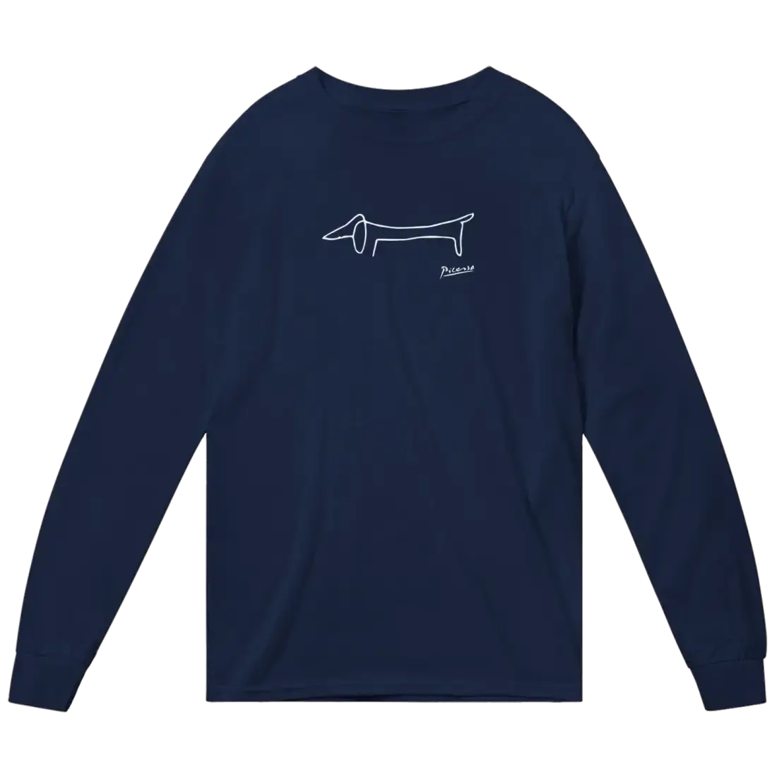 Pablo Picasso Dachshund Dog (Lump) Art Long Sleeve Shirt by Art-O-Rama Shop