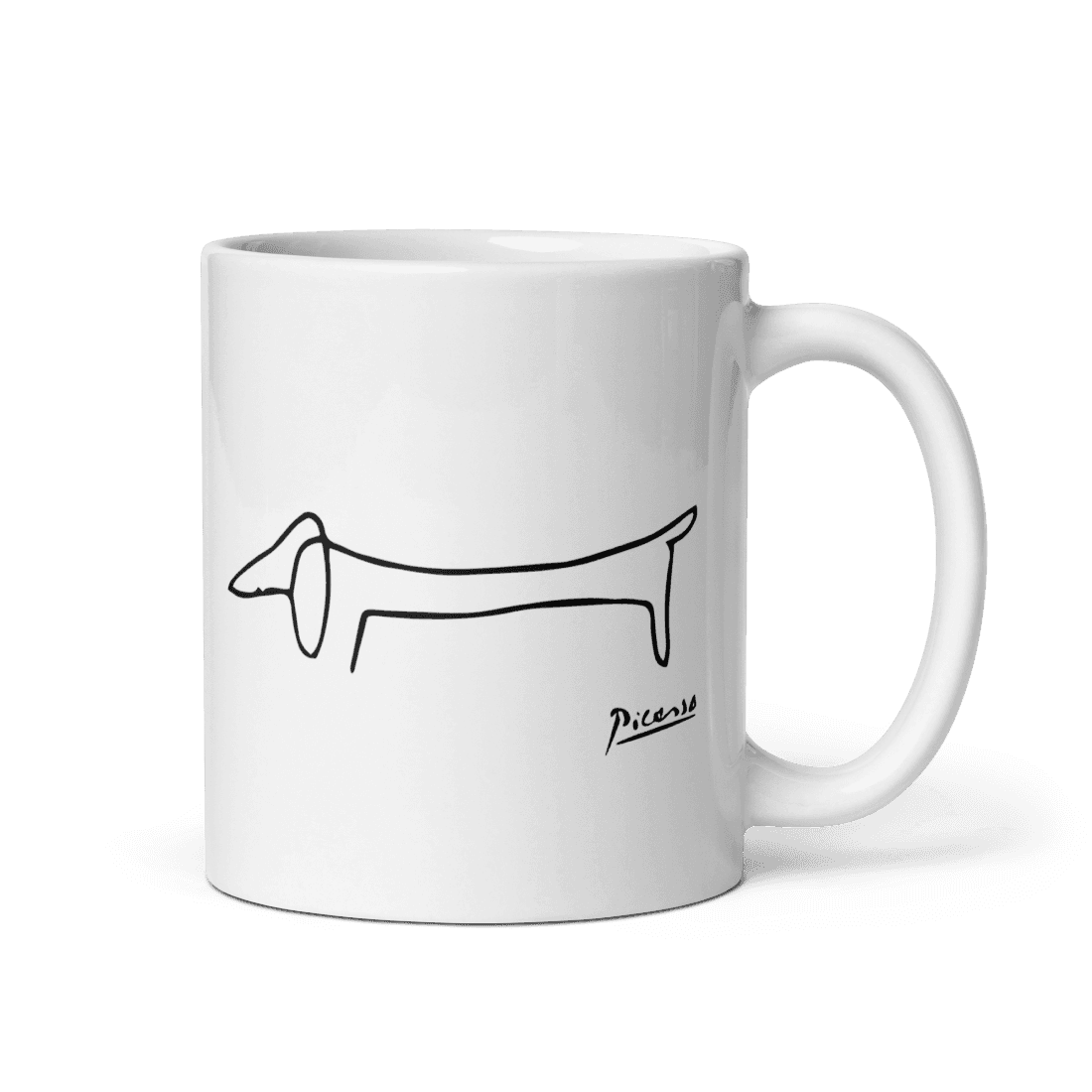Pablo Picasso Dachshund Dog (Lump) Artwork Mug by Art-O-Rama Shop