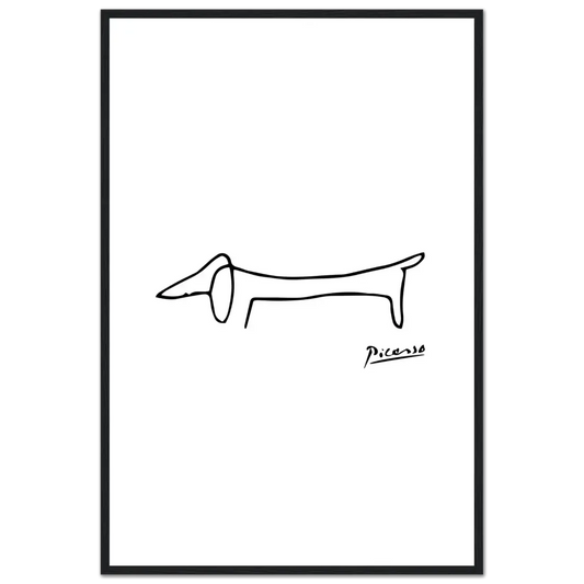Pablo Picasso Dachshund Dog (Lump) artwork poster by Art-O-Rama Shop