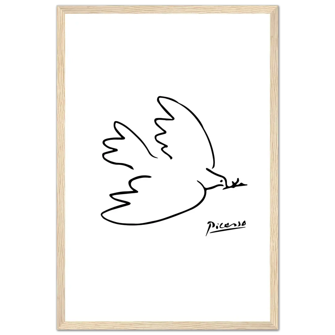 Pablo Picasso Dove of Peace Line artwork poster by Art-O-Rama Shop