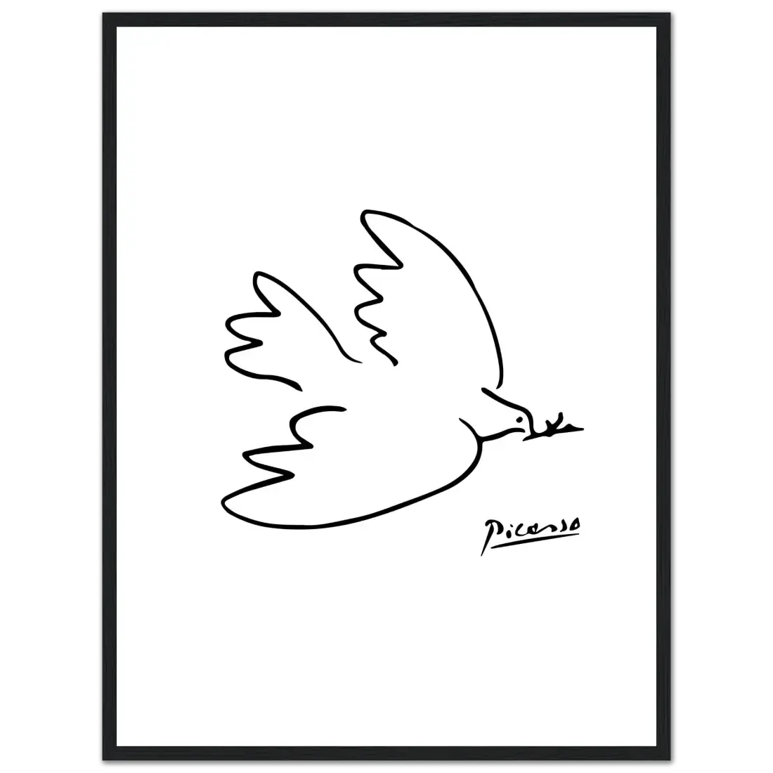 Pablo Picasso Dove of Peace Line artwork poster by Art-O-Rama Shop