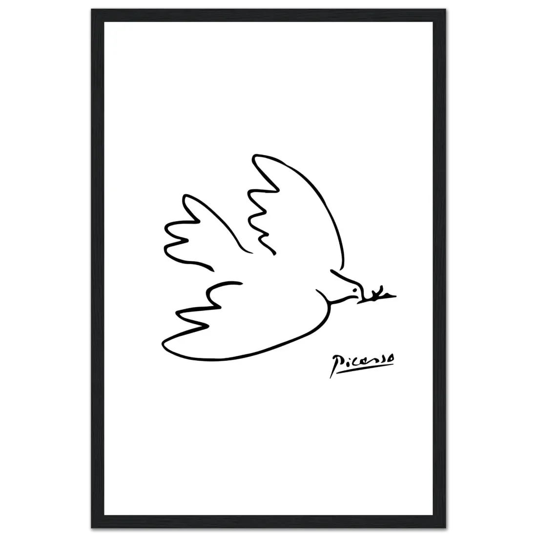 Pablo Picasso Dove of Peace Line artwork poster by Art-O-Rama Shop
