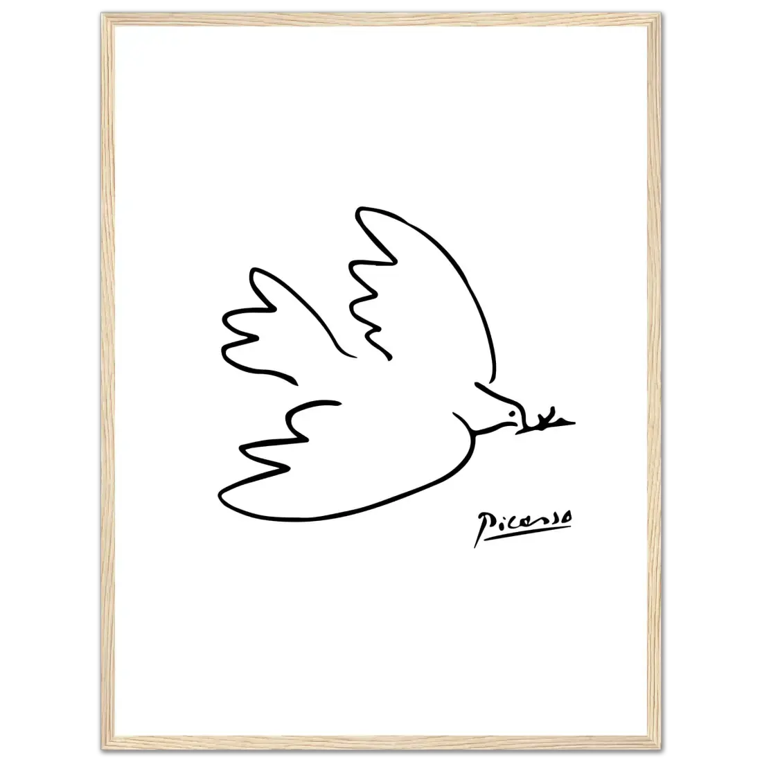 Pablo Picasso Dove of Peace Line artwork poster by Art-O-Rama Shop