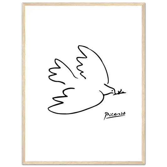 Pablo Picasso Dove of Peace Line artwork poster by Art-O-Rama Shop
