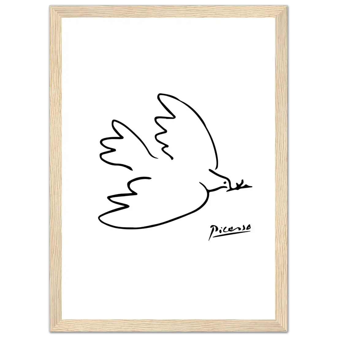 Pablo Picasso Dove of Peace Line artwork poster by Art-O-Rama Shop